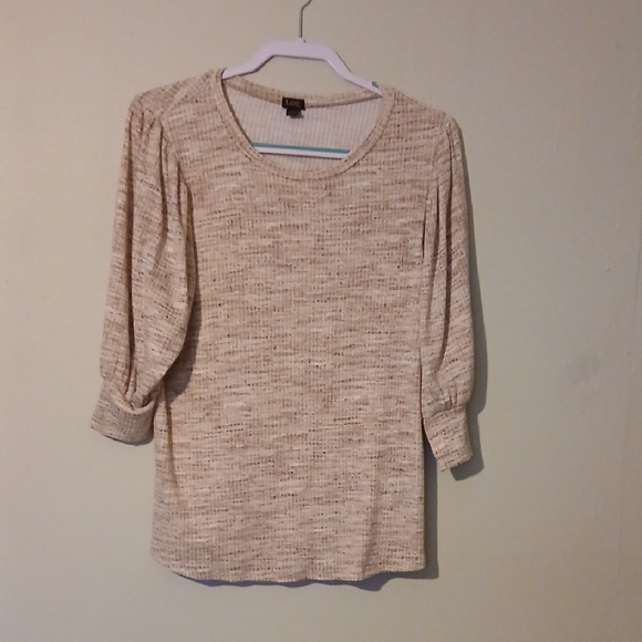 Lee Tops - Lee Tan Striped Top Size L